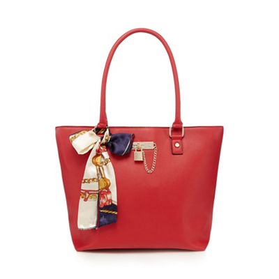 Red 'Petiole' tote bag